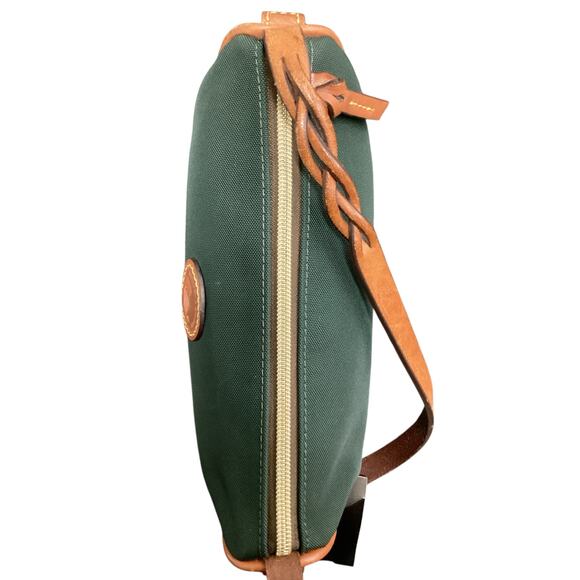Vintage Dooney &Bourke Purse Women’s 1 Size Canvas With Leather Trim Deep Green - Picture 5 of 7